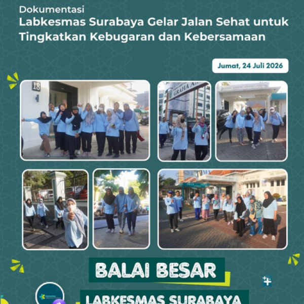 Labkesmas Surabaya Gelar Jalan Sehat untuk Tingkatkan Kebugaran dan Kebersamaan